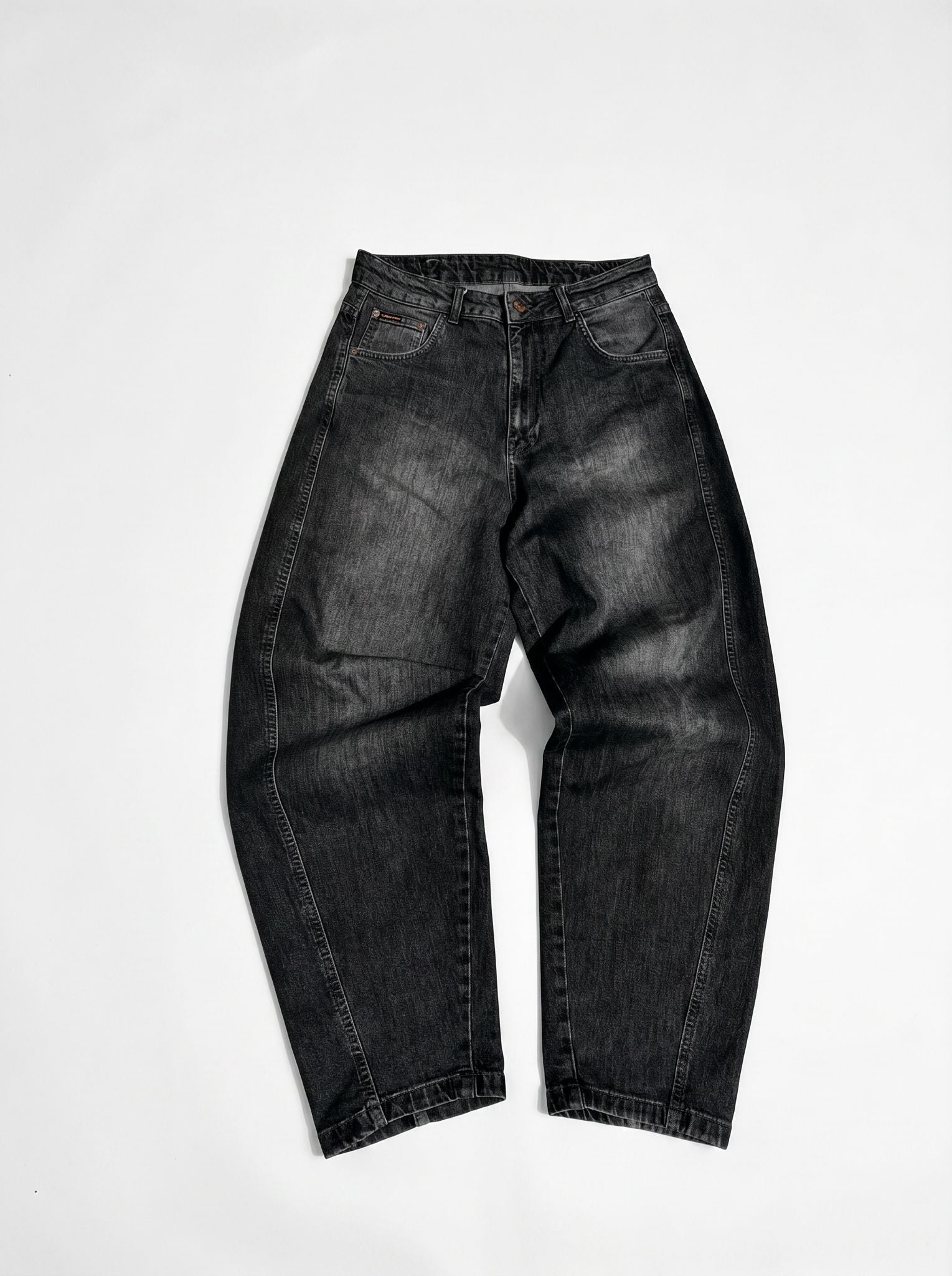 Natural black oversized jeans