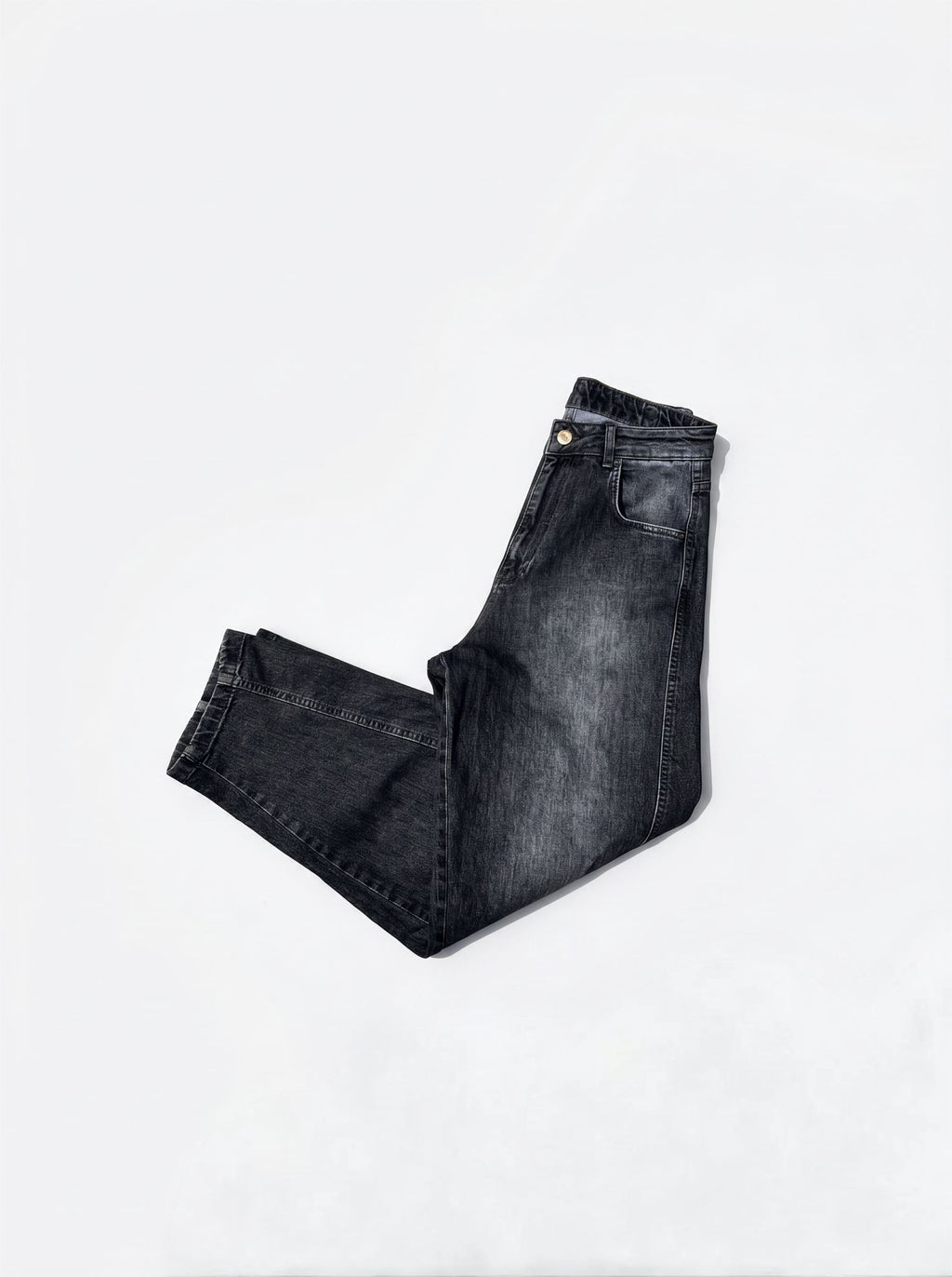 Natural black oversized jeans